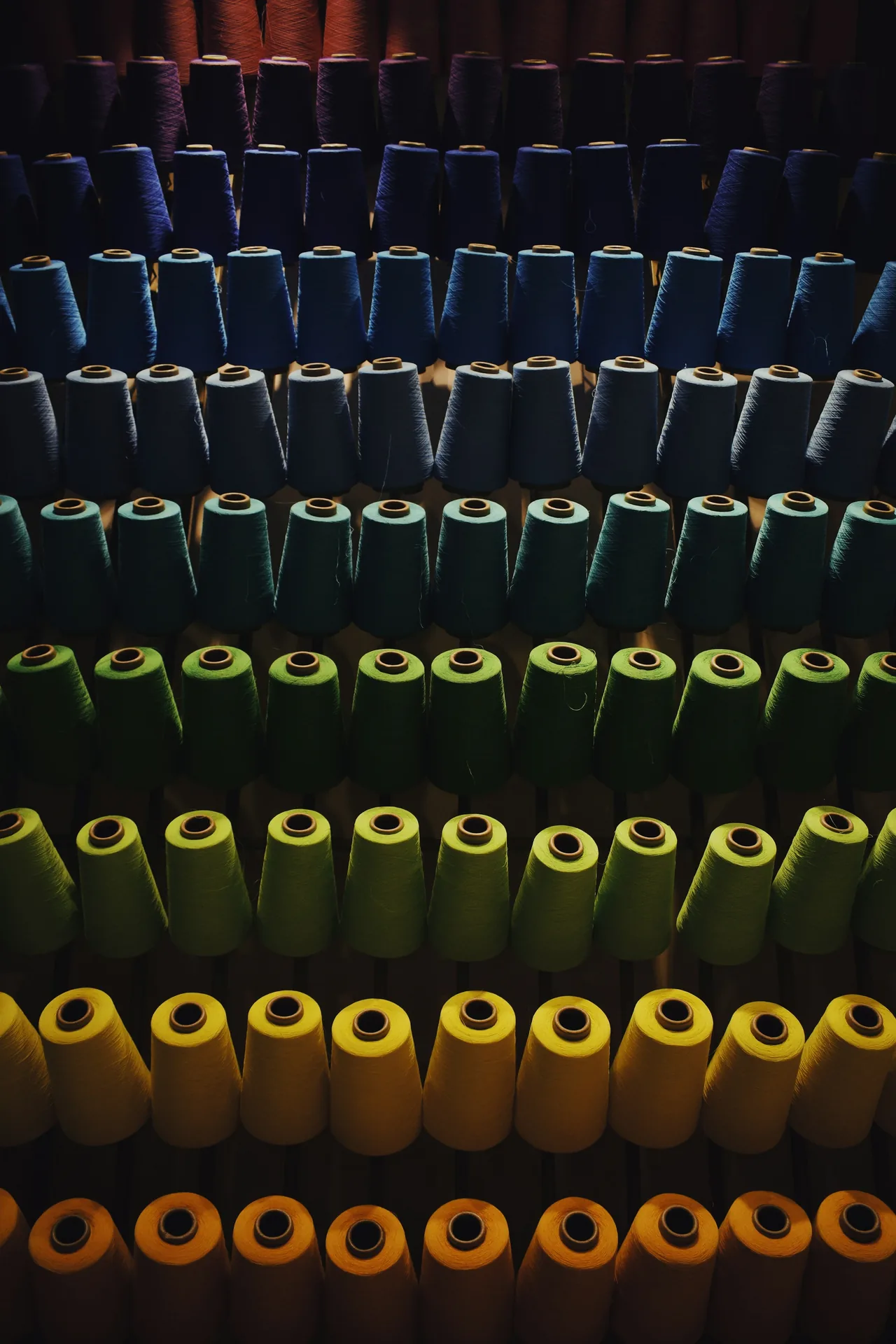 Close-up textile thread structure