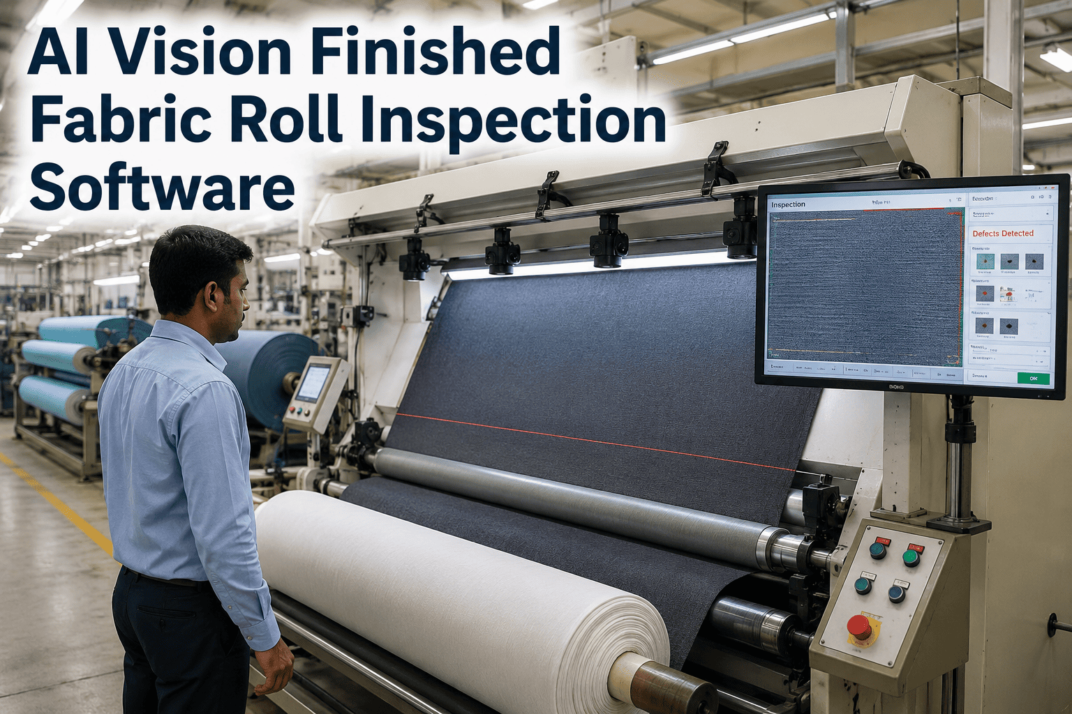 Finished Fabric Roll Inspection Stand